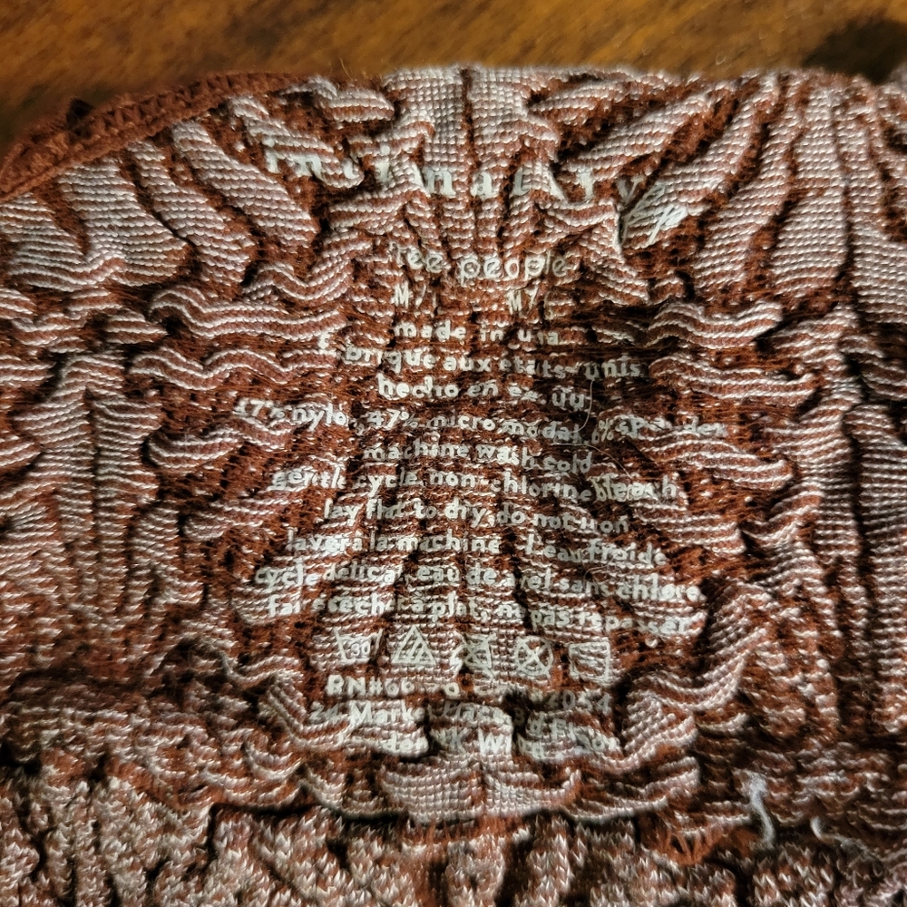 Free People Textured Halter Bra in Brown - Picture 3 of 3